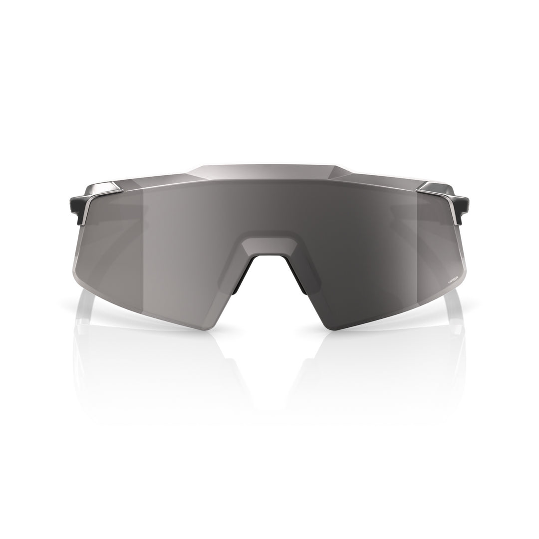 A picture of the 100% Aerocraft Cycling Sunglasses Gloss Black Chrome/Hiper Silver Chrome