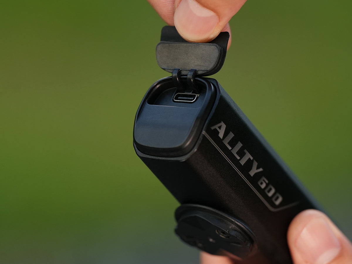 A picture of the charging port of the Magicshine Allty 600 Front Bicycle Light