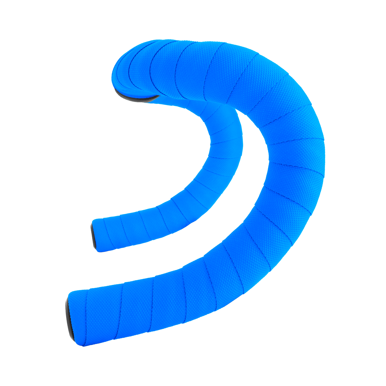 Blue road bike handlebar bar tape on a white background