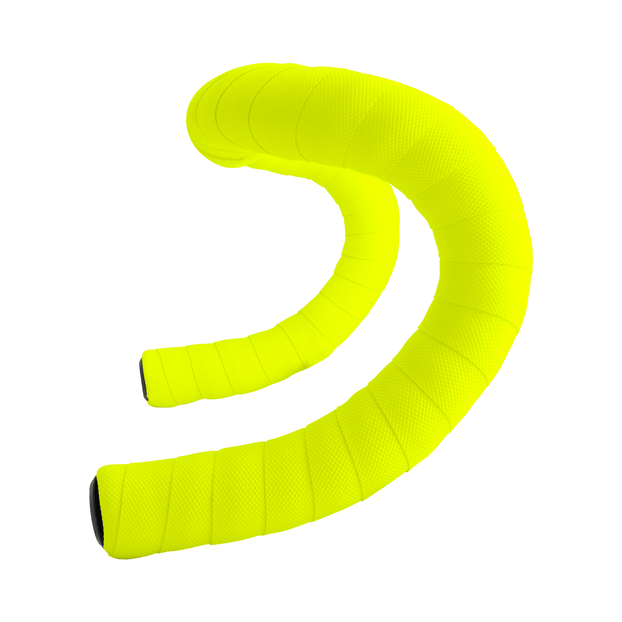 Neon yellow road bike handlebar bar tape on a white background