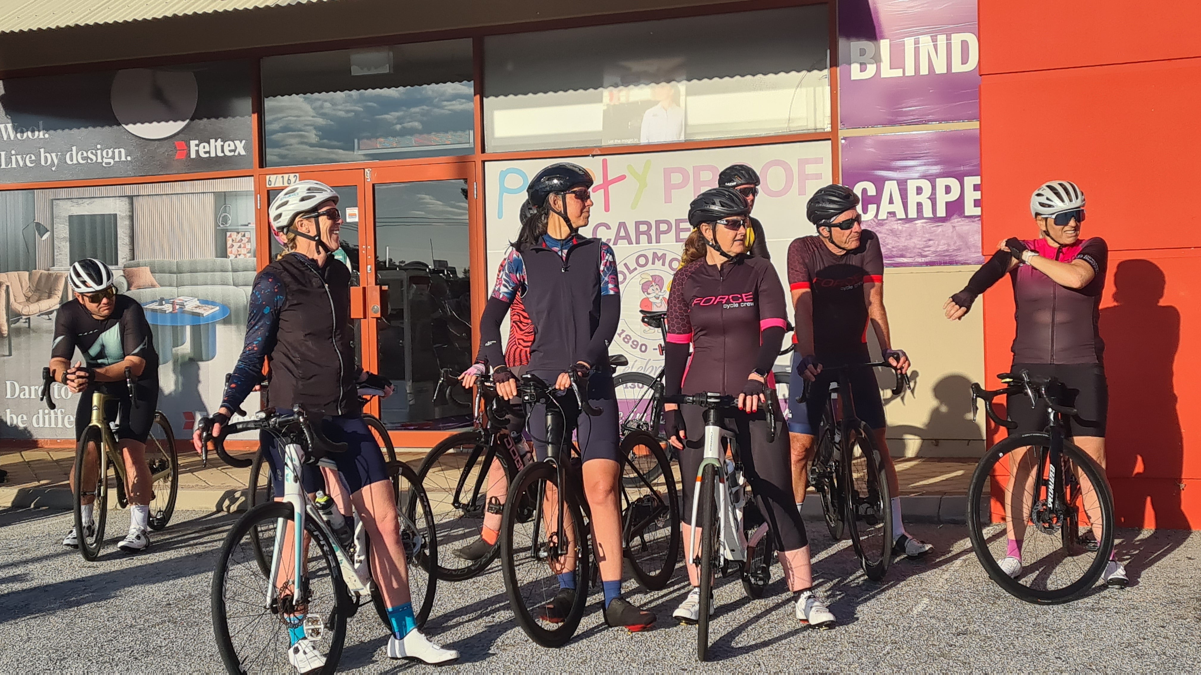 Cyclists getting ready for the Saturday Morning Rides