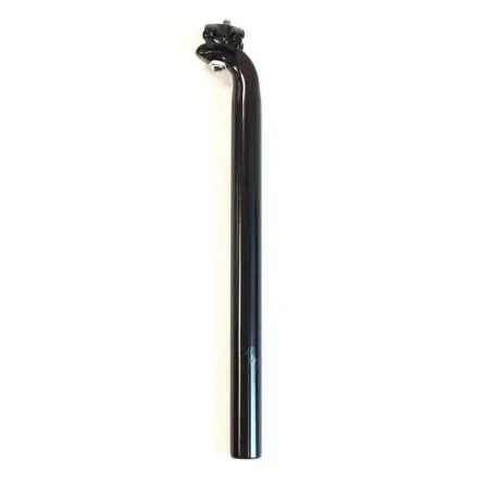 Black bicycle seat post on a white background
