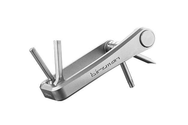 Birzman silver bicycle multi tool on a white background