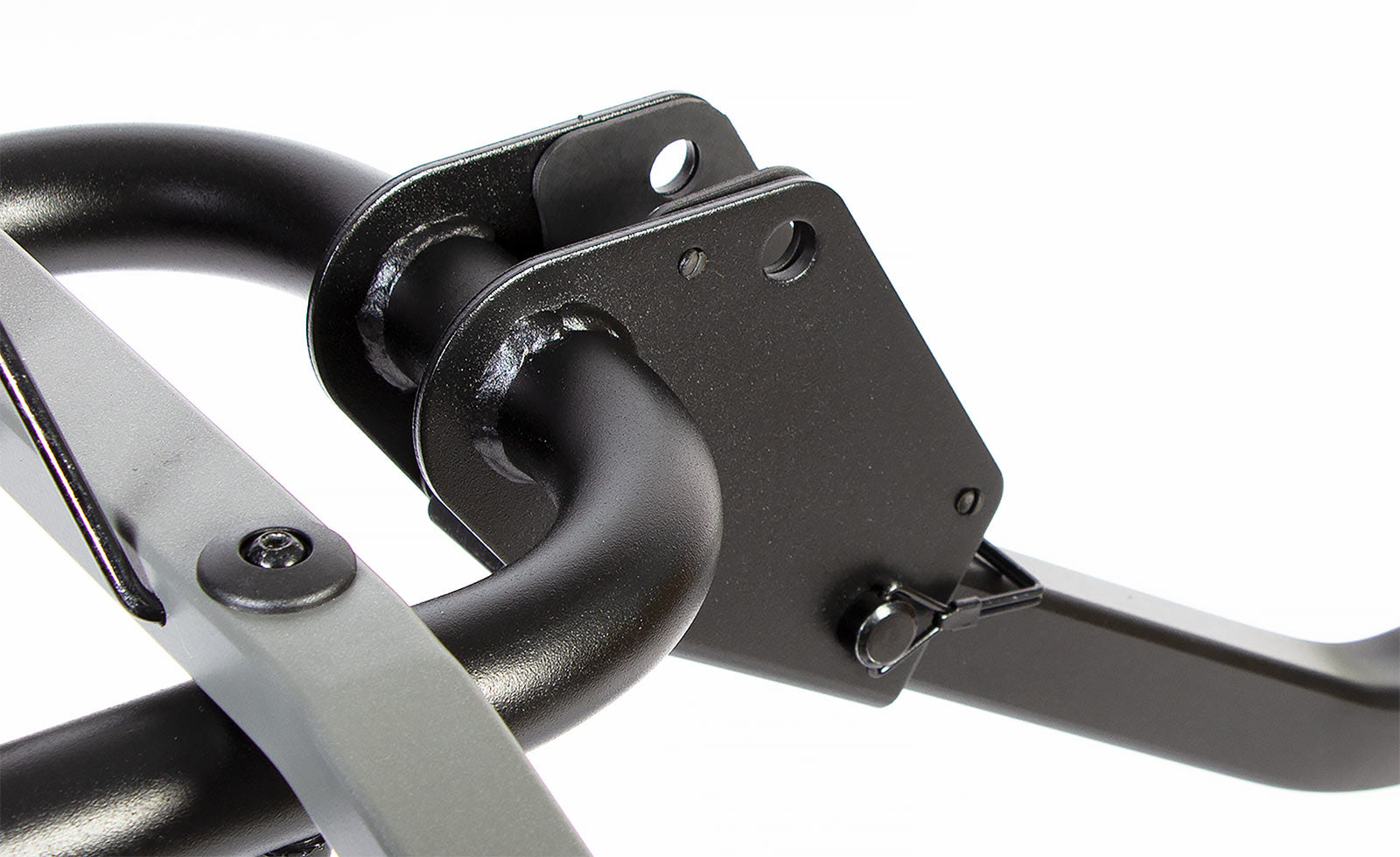 A close up picture of the mounting arm on the Buzzrack Buzzybee H2 (Hitch) 2 Bike Rack
