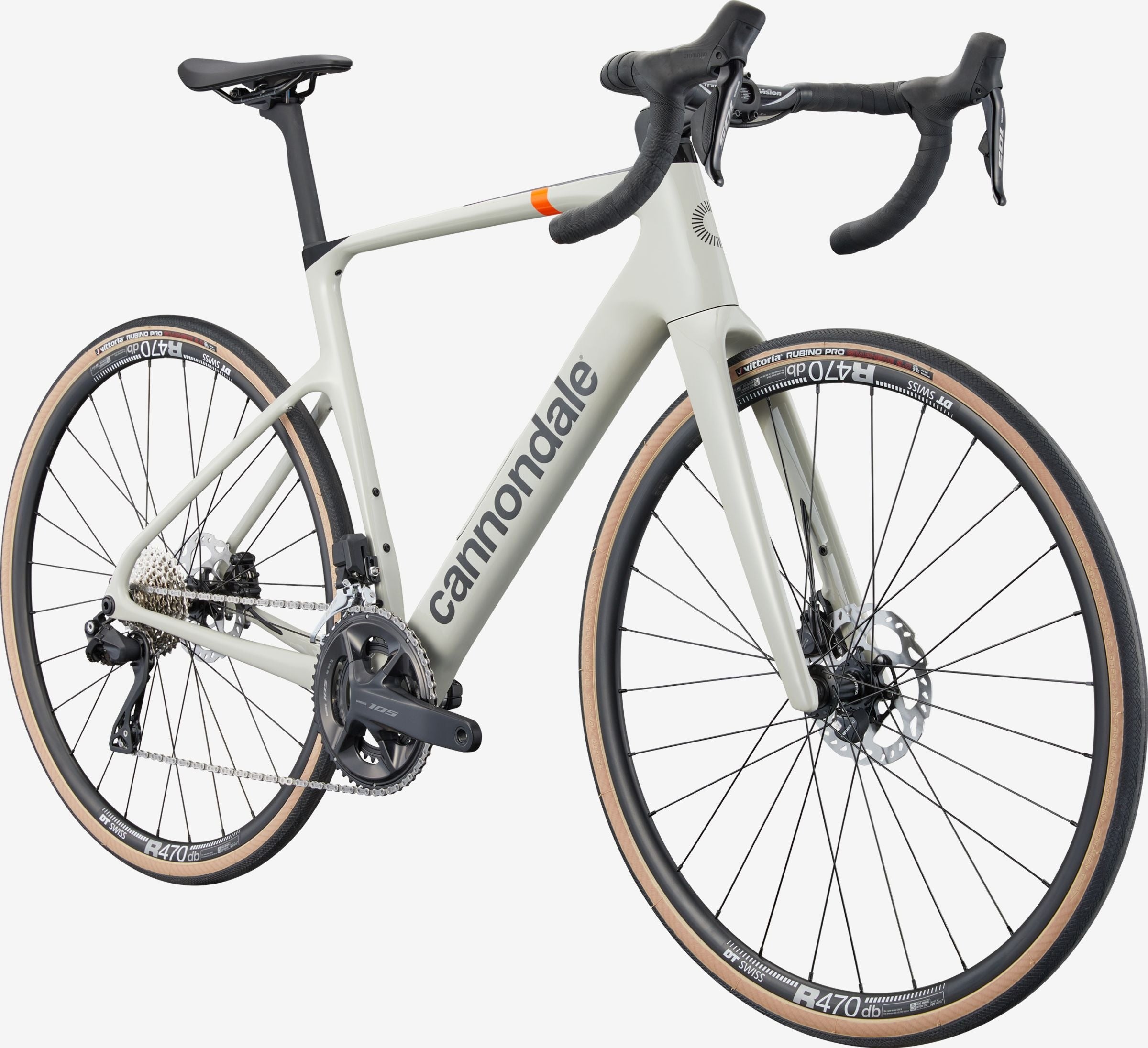 A picture of a Cannondale road bike