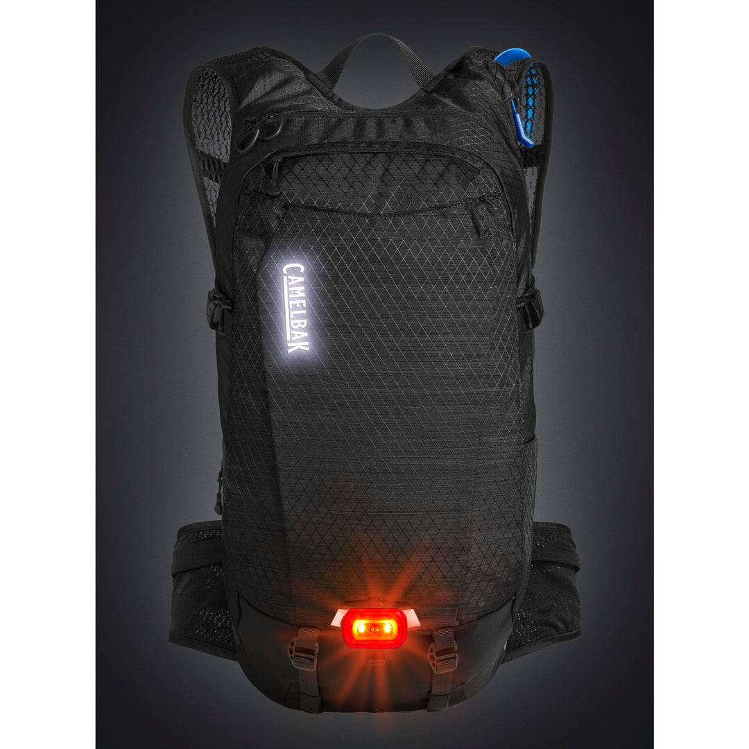 A picture of lights attached to the Camelbak M.U.L.E. Pro 14 3 Litre S24
