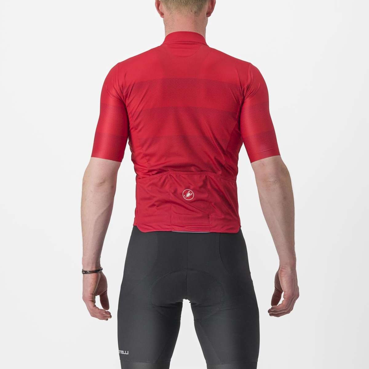 A picture of the Castelli Livelli Men's Cycling Jersey from the back