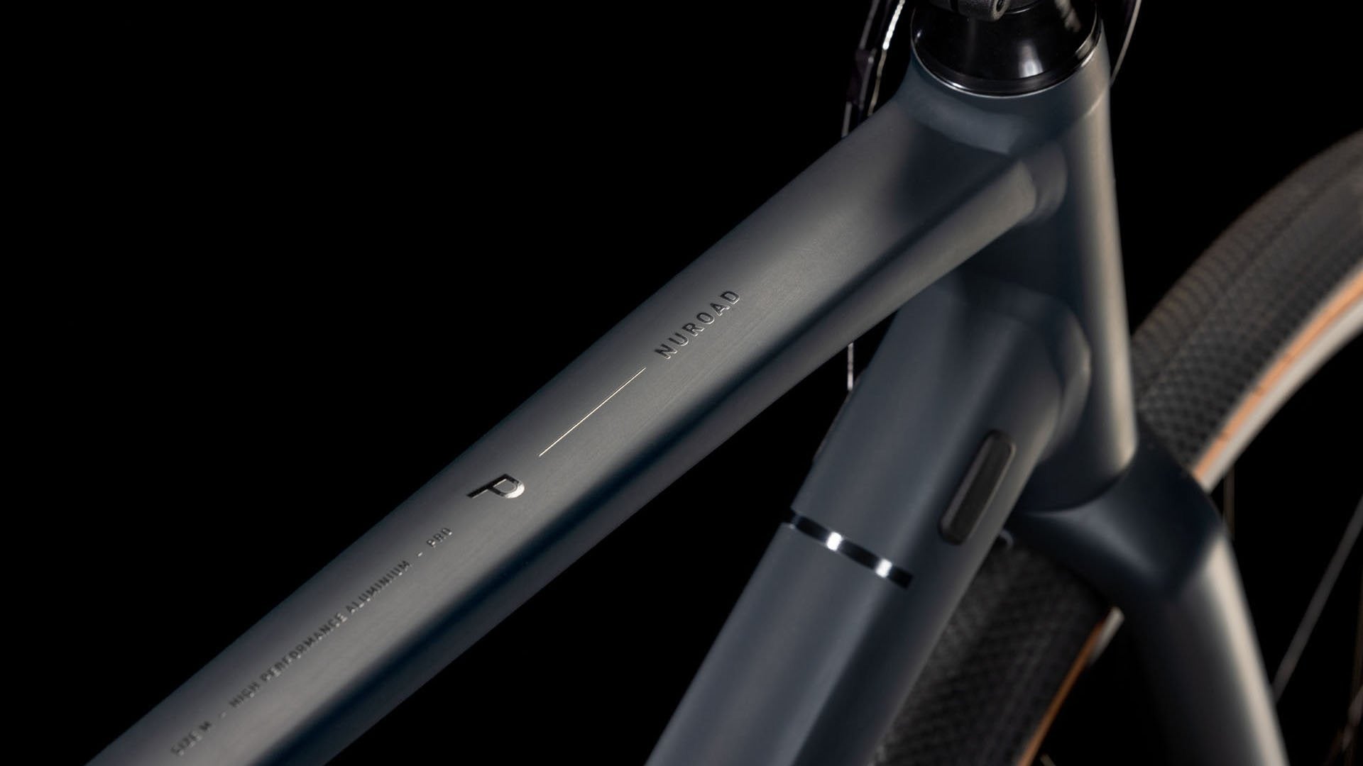 A close up picture of the top tube on the Nuroad Pro Gravel Bike