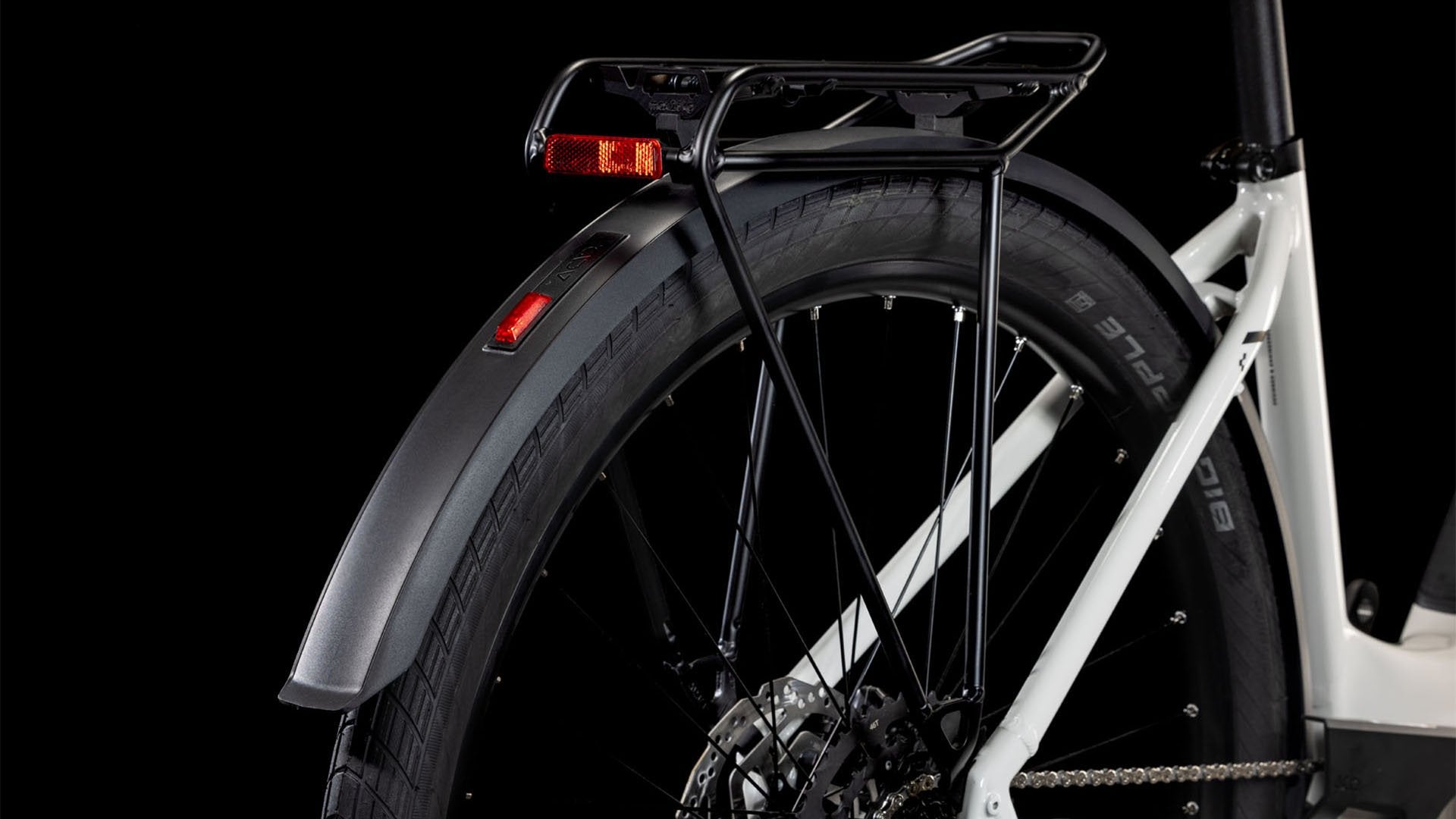 A close up picture of the rear light on the Cube Touring Hybrid One 500 Easy Entry Electric Bike