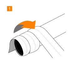 A diagram of how to install bar tape on a road bike
