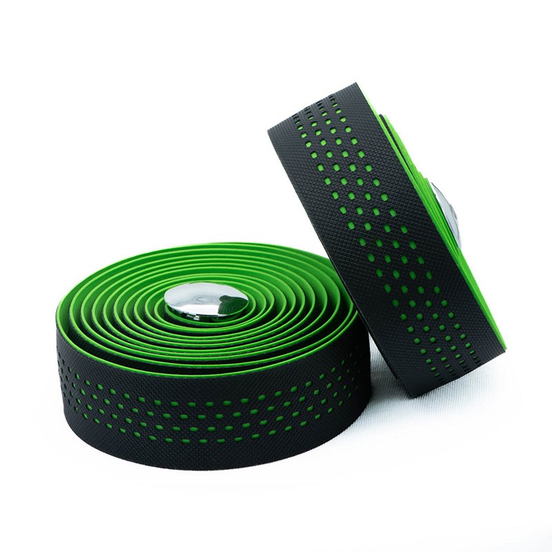 A picture of the black green Endzone Velo Microfibre Bartape