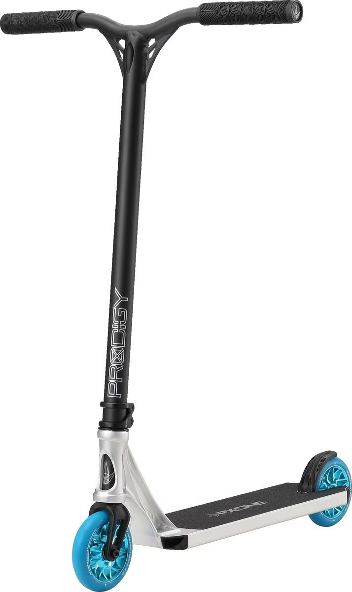 A silver Envy Prodigy X One Scooter on a white background