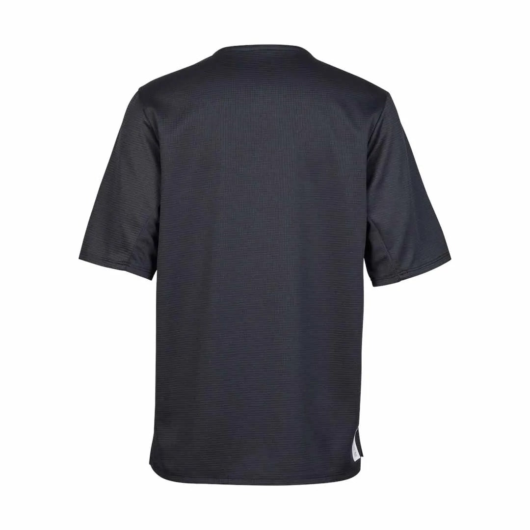 Black mountain bike jersey on a white background