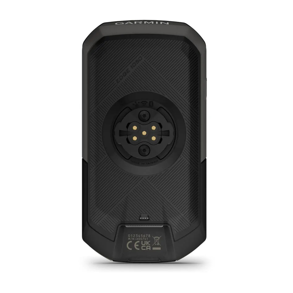 A picture of the Garmin Edge 1050 Cycling Computer from the back