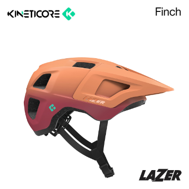A picture of the sedona red Lazer Finch Kineticore MTB Helmet