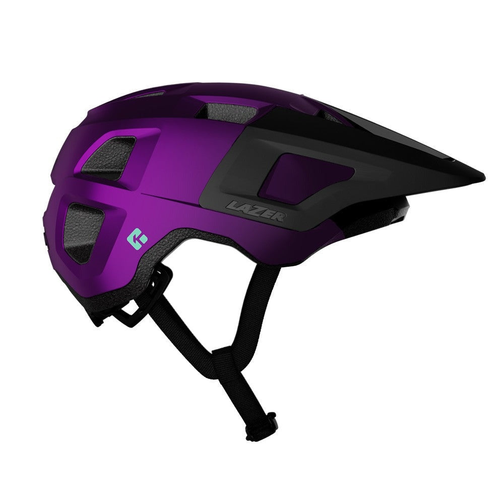 A picture of the purple Lazer Lupo Kineticore MTB Helmet