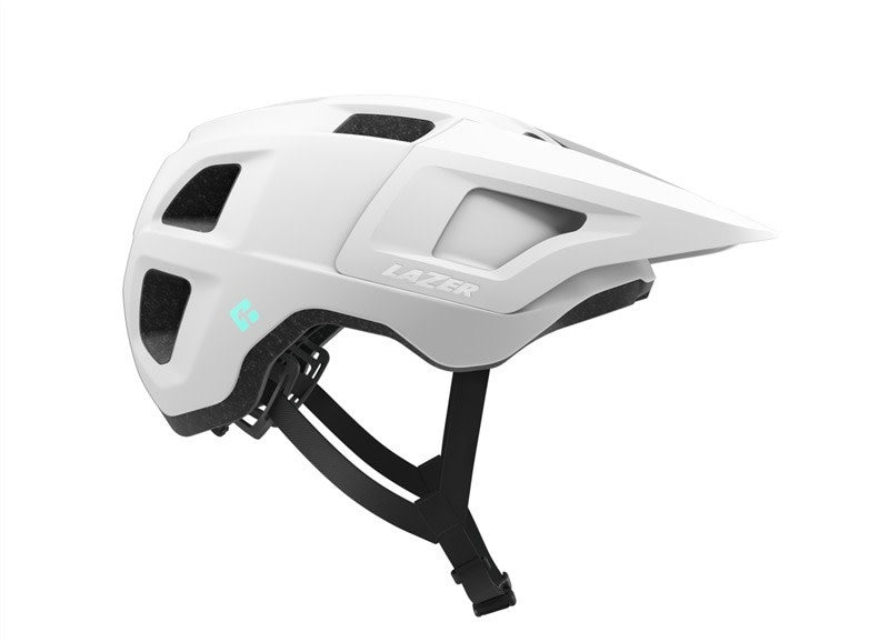A picture of the white Lazer Lupo Kineticore MTB Helmet