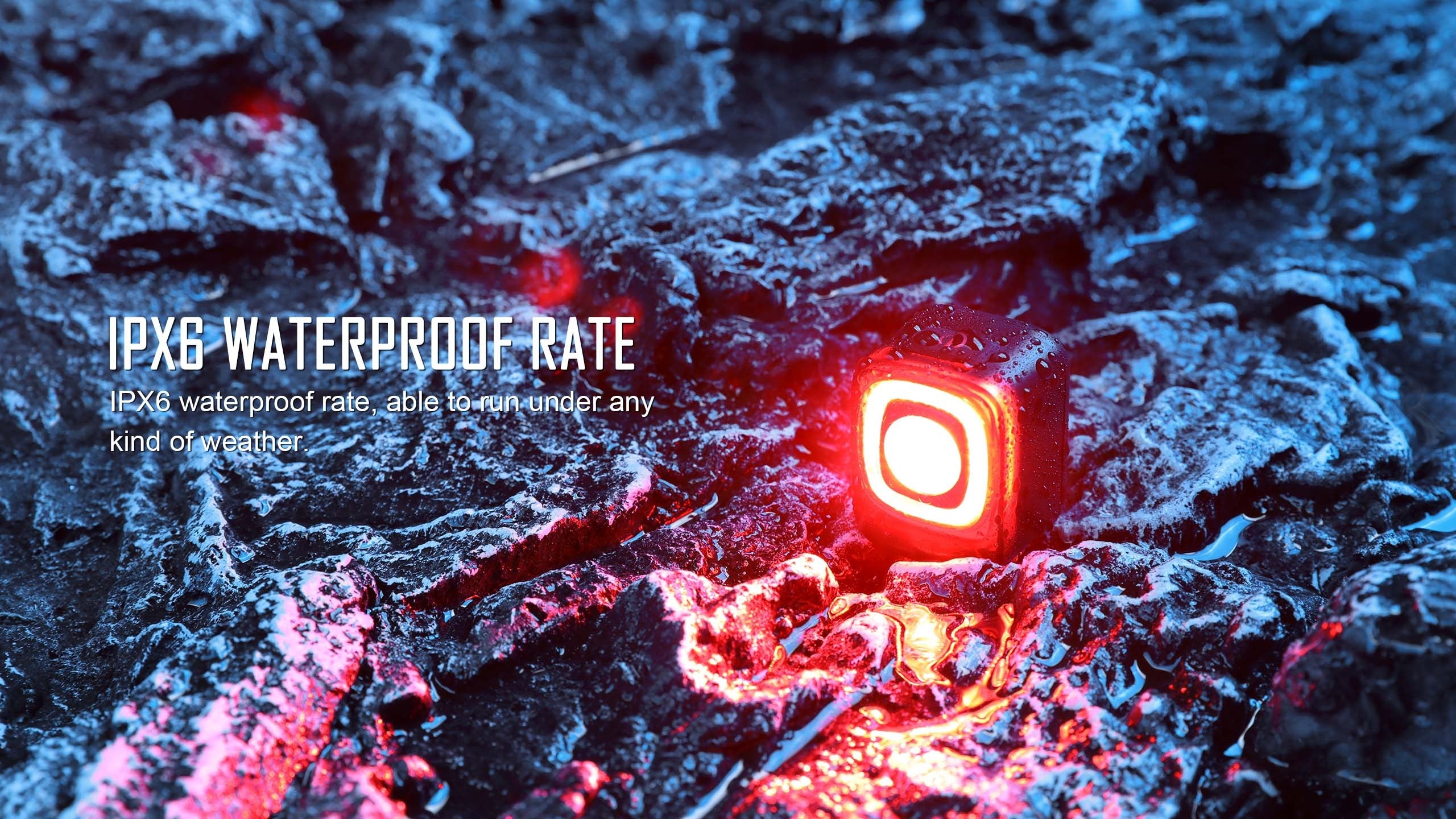 A picture with the waterproof rating of the Magicshine SeeMee 200 Rear Light
