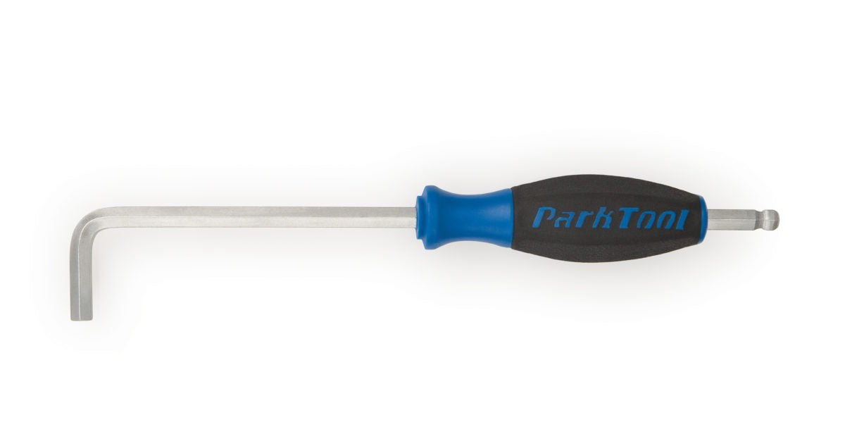 A Hex Wrench with 'Park Tool' on the handle on a white background