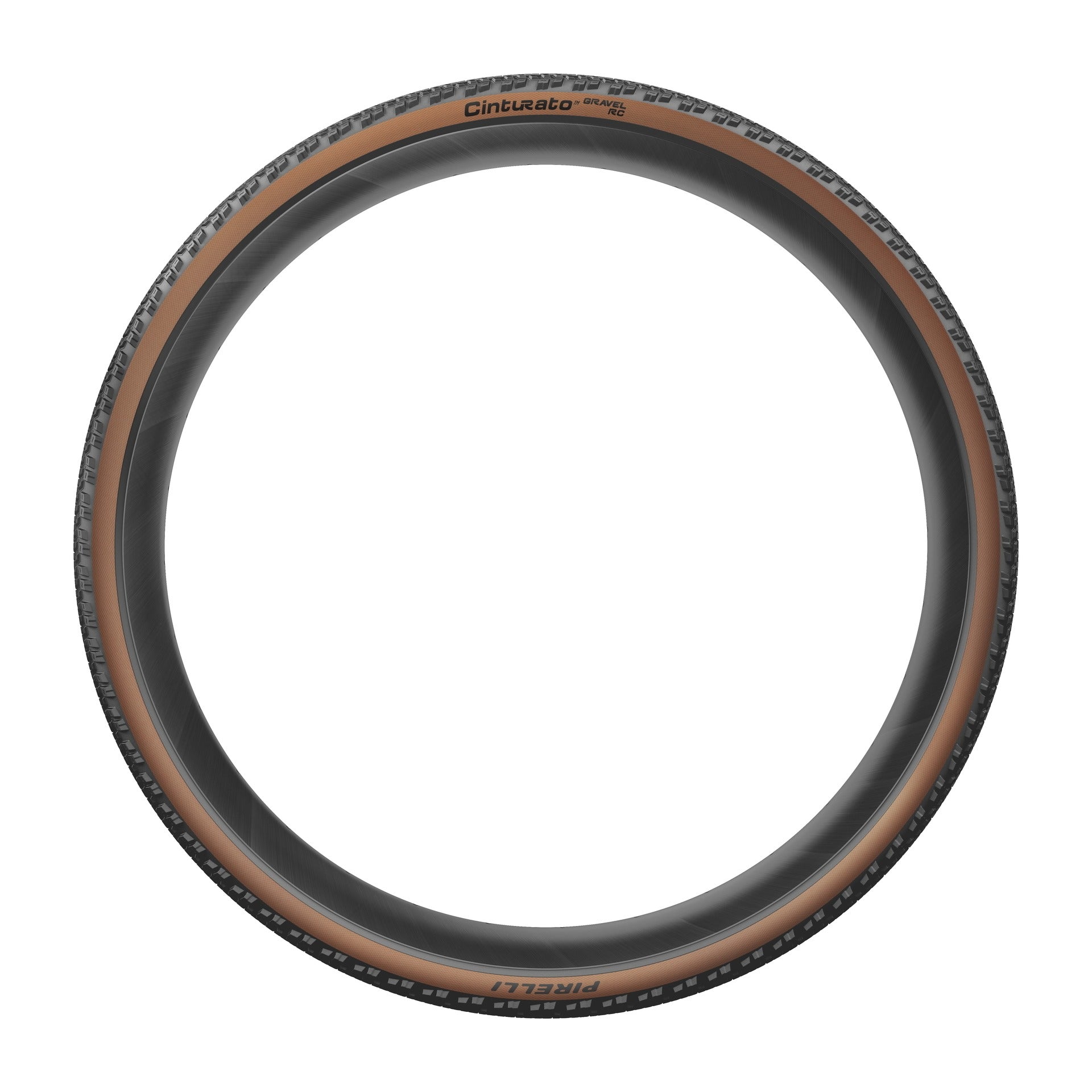 Gravel Tyre with brown sidewall on a white background