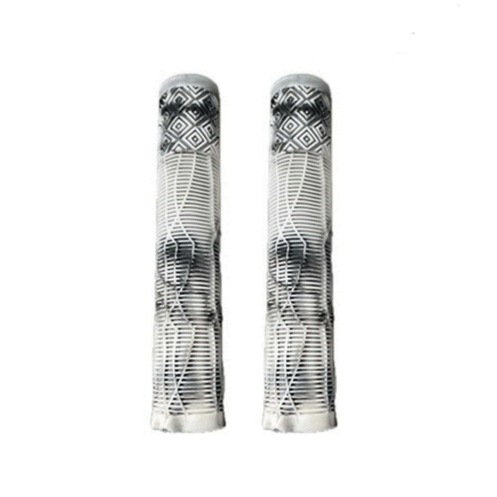 A picture of white black Scooter Grips