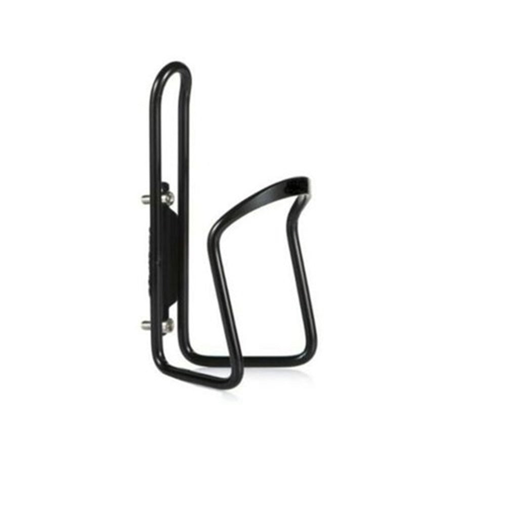 Black bicycle bottle cage on a white background