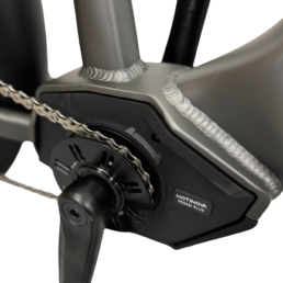 A picture of the mid drive motor on the Ryder Pro 3 Electric Bike