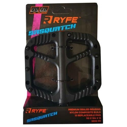 A picture of the black Ryfe Sasquatch MTB Pedal