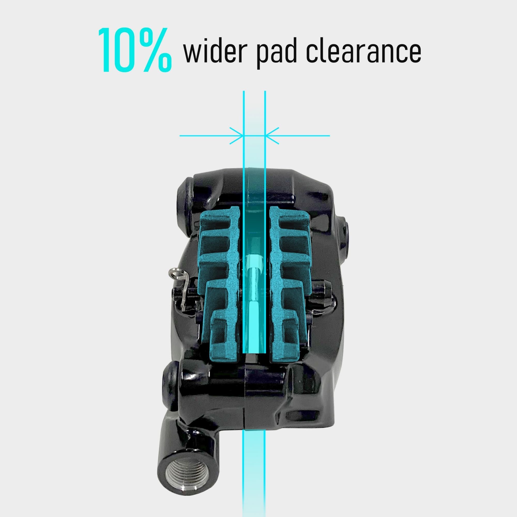 Shimano 105 Di2 Brake Pad Spacing against a white background