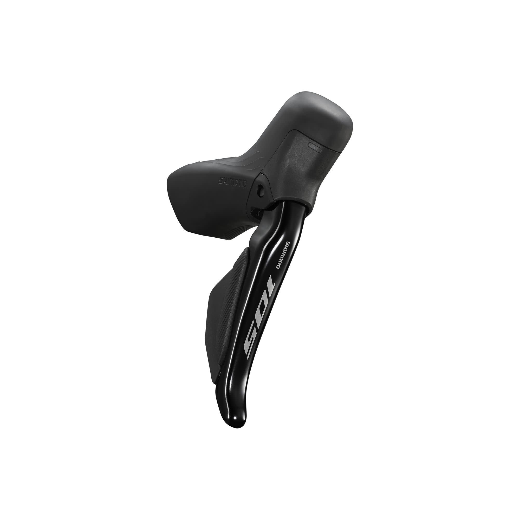 Shimano 105 Shifter against a white background