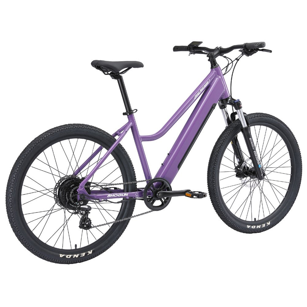 A picture of the Shogun lavender eTrail Breaker Step Through Electric Mountain Womens Bike