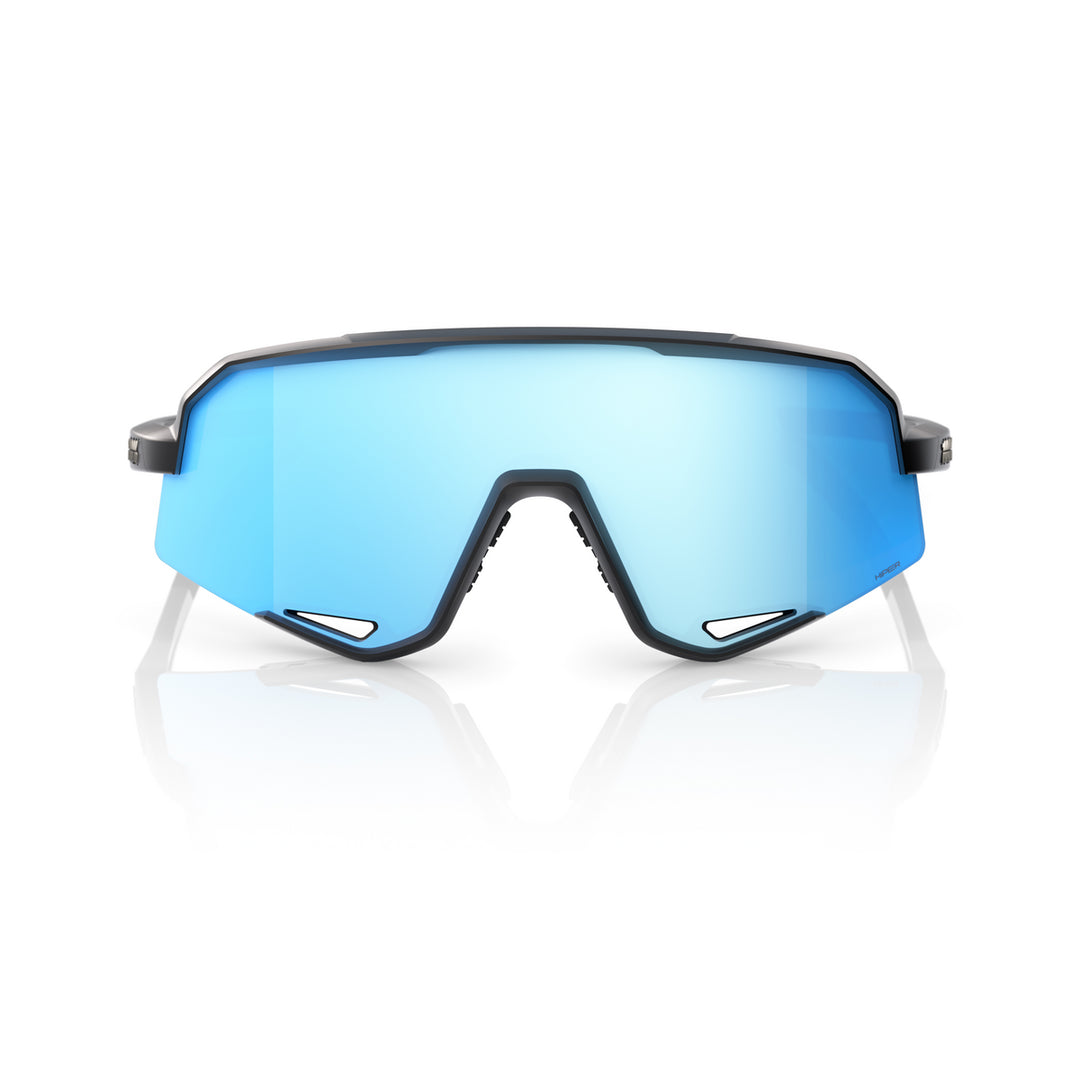 A picture of the Slendale Cycling Sunglasses Matte Black/Hiper Blue Mirror