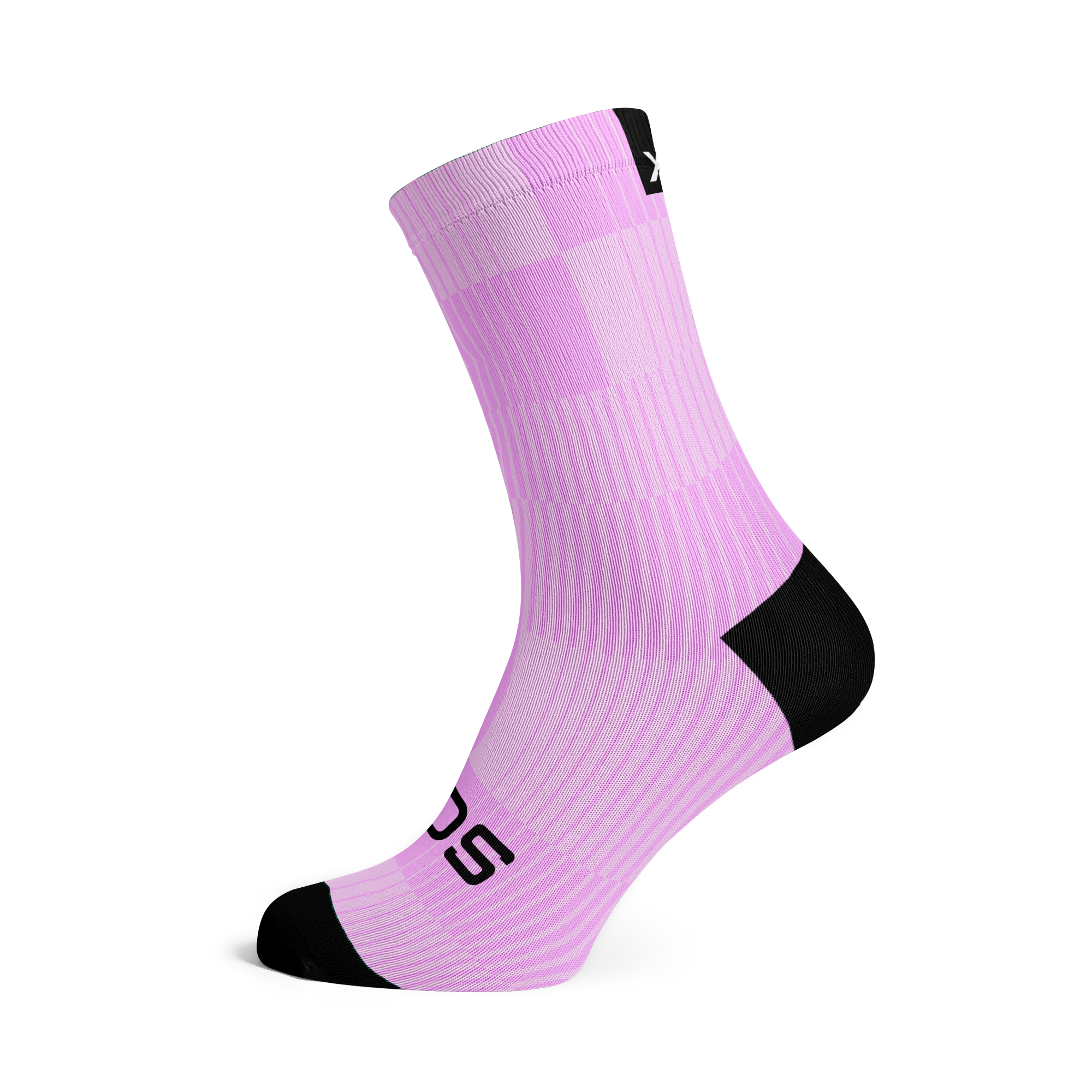 Pink Cycling Sock against a white background