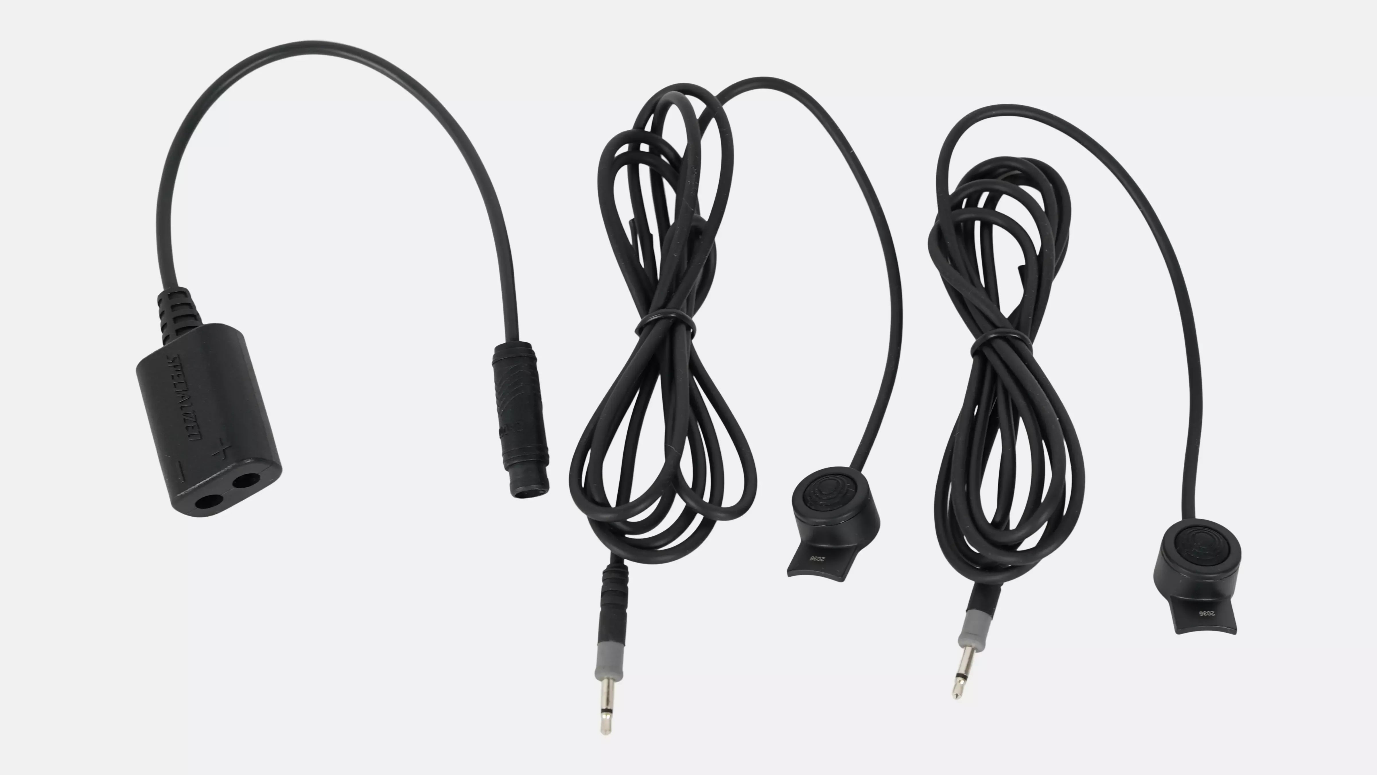 Remote with wires for an electric bike on a white background