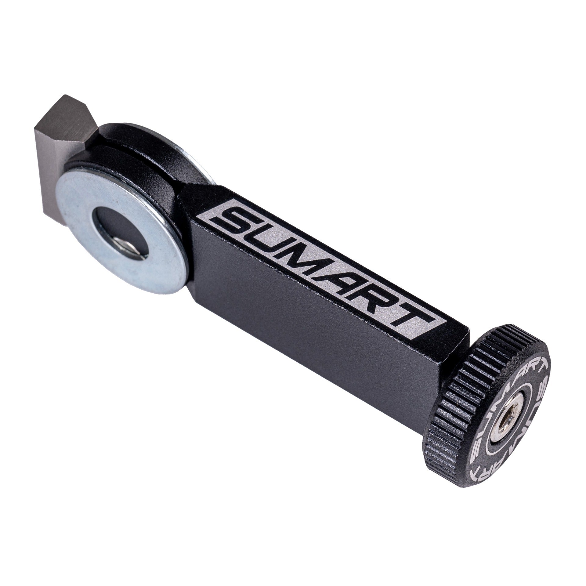 Black and silver bicycle brake spreader tool with 'SUMART' branding on a white background