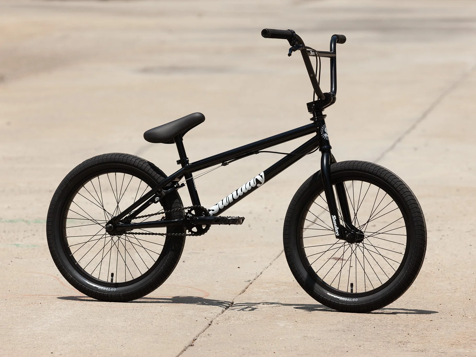 Black Sunday BMX bicycle on a concrete surface
