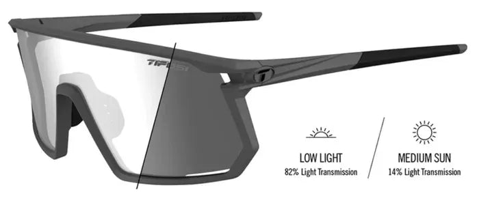 Sunglasses with black frame and clear lens on a white background