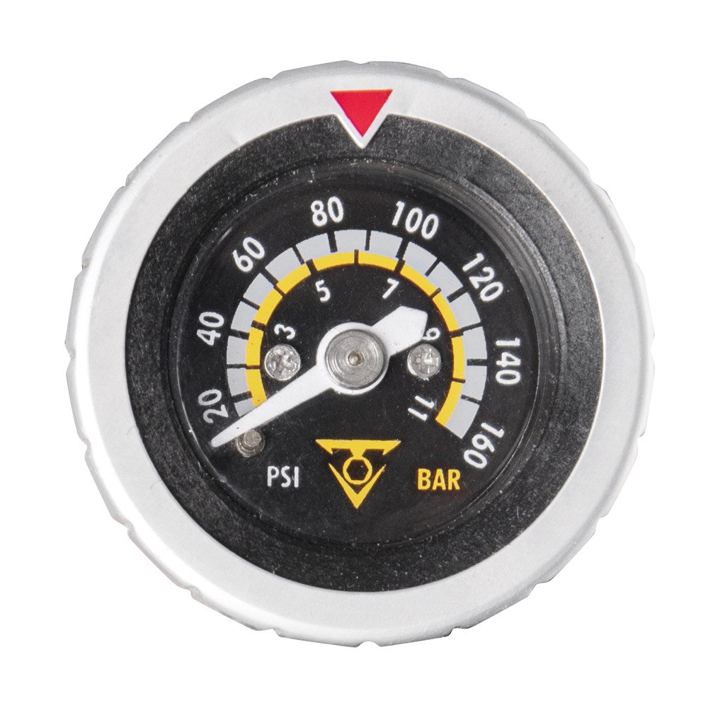 A picture of the Topeak Gauge for the Turbo Morph® Gauge Mini Floor Pump