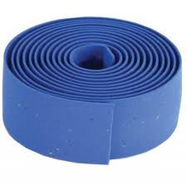 Blue bicycle handlebar tape on a white background
