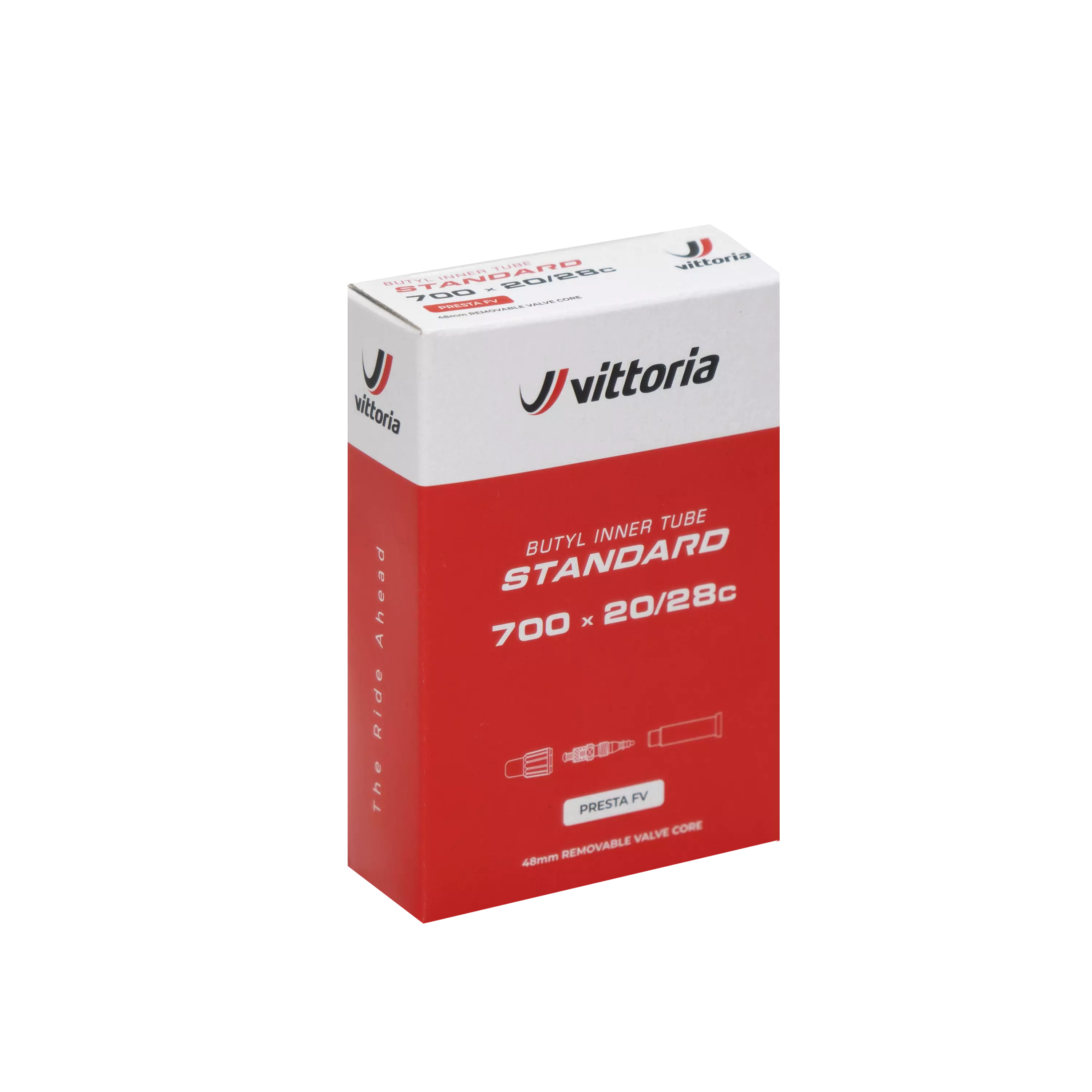 A picture of the Vittoria Comp Latex Road Bike Tube in the box