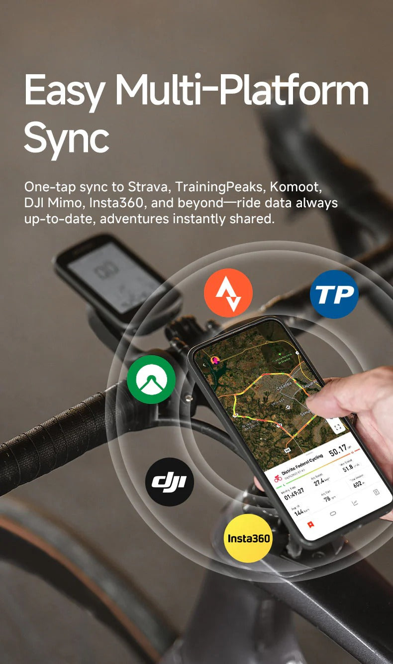 Smartphone displaying a map app with icons of various apps and a hand holding the phone, on a blurred background.
