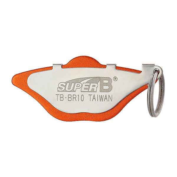 Super B brake alignment tool with orange and silver design on a white background