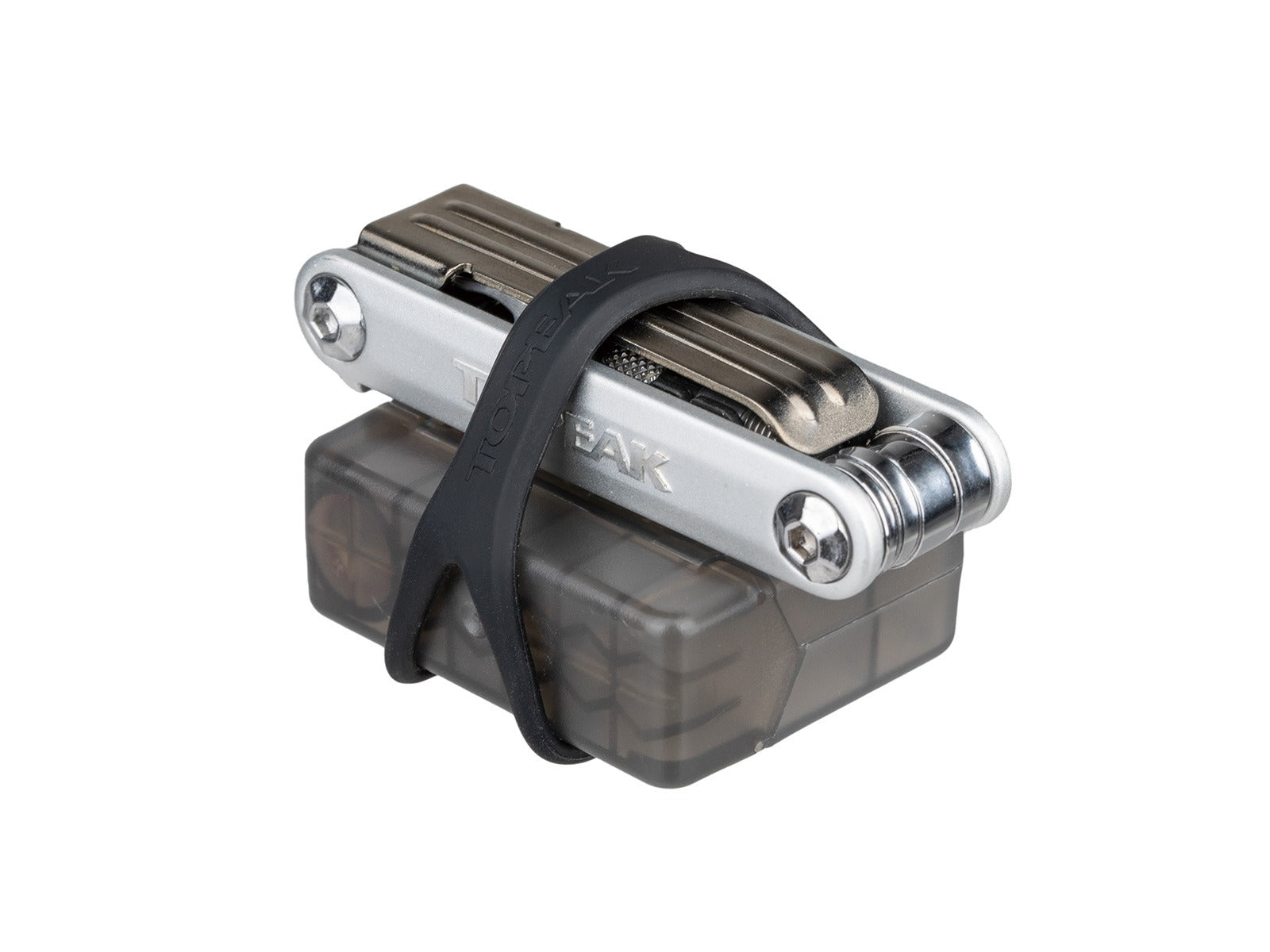 Multi Tool strapped to a Torque Set Kit against a white background