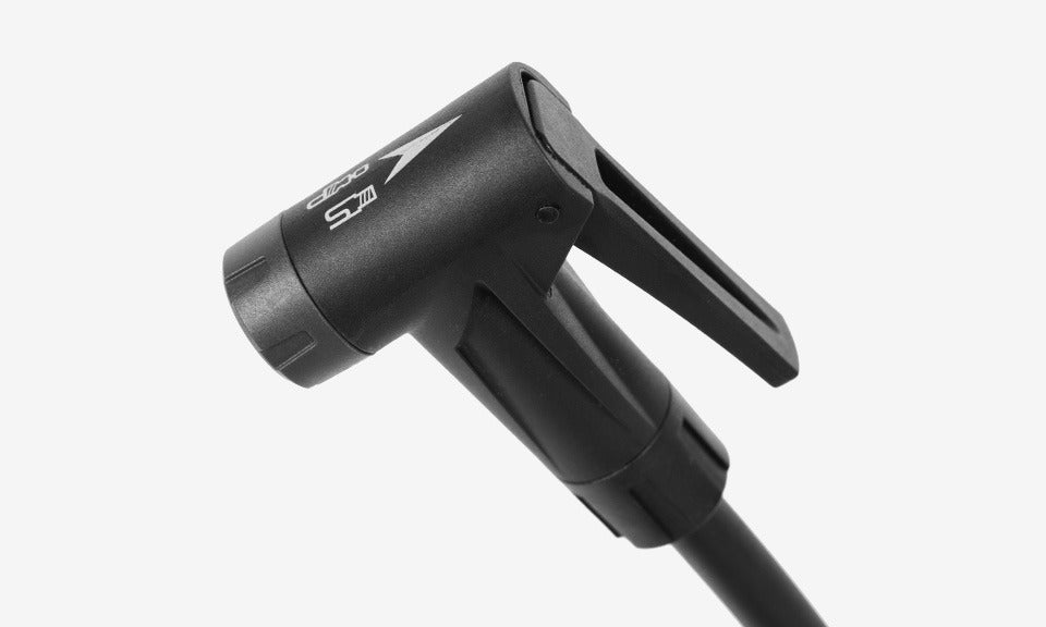 Bicycle pump smart head against a white background