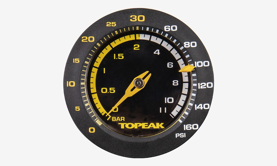 Topeak Tyre Pressure Gauge for Floor Pump against a white background