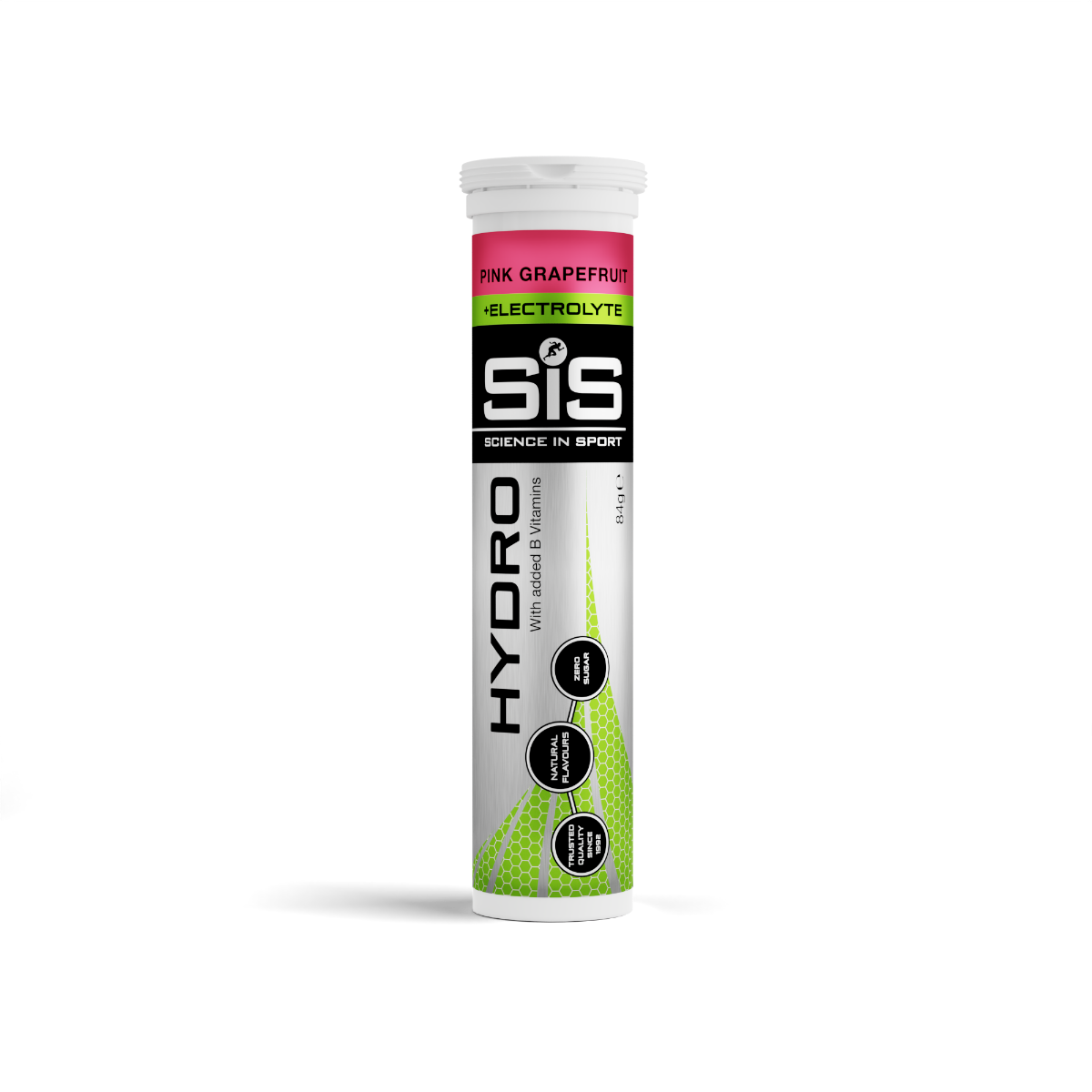 Tube of SIS Hydro Electrolyte replacement tablets on a white background