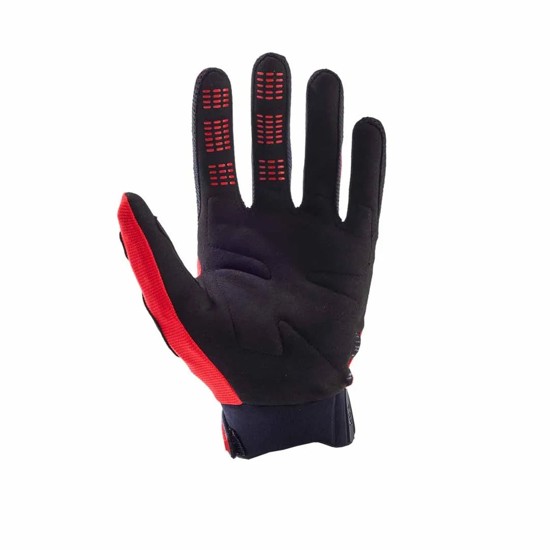 Black glove with red accents on a white background