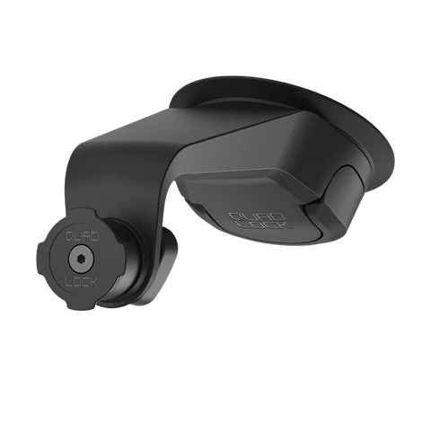 Black car mount with 'QUAD LOCK' branding on a white background