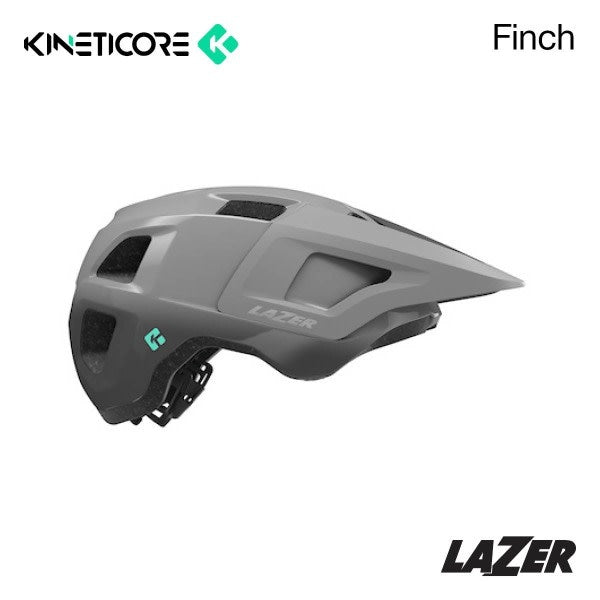 A picture of the grey Lazer Finch Kineticore MTB Helmet