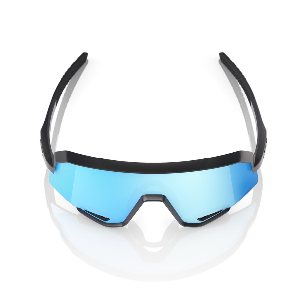 A picture of the 100%bSlendale Cycling Sunglasses Matte Black/Hiper Blue Mirror